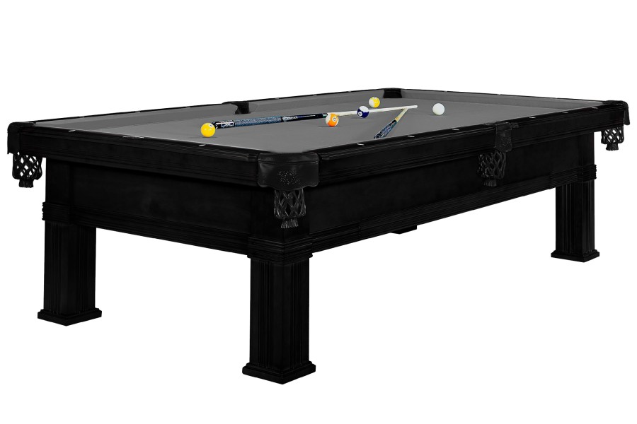 Billardtisch, Pool, Bern, 8 ft. (Fuß), schwarz, Clubtuch grau
