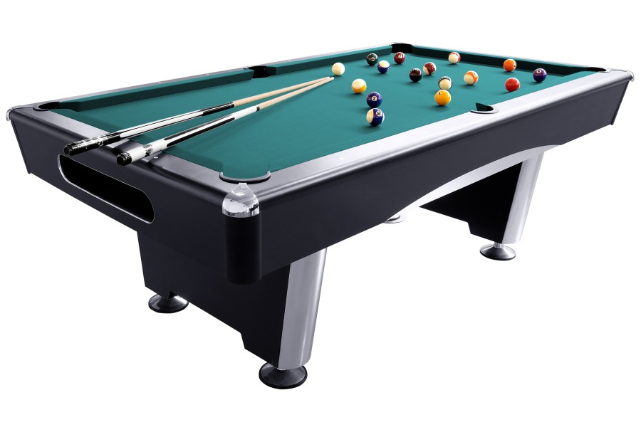 Billardtisch, Pool, Triumph Plus, schwarz, 8 ft., Simonis 760 blaugrün