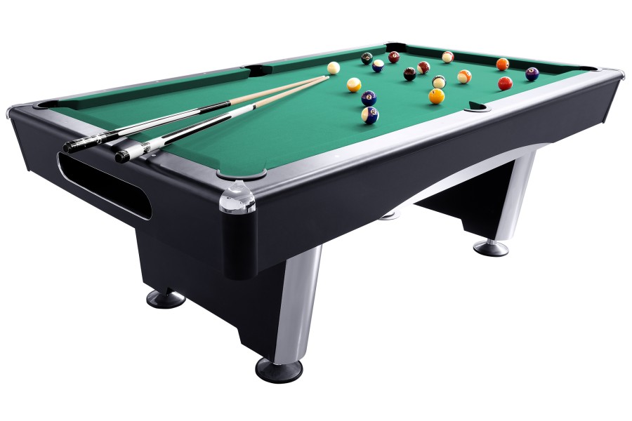 Billardtisch, Pool, Triumph Plus, schwarz, 8 ft., Clubtuch gelbgrün