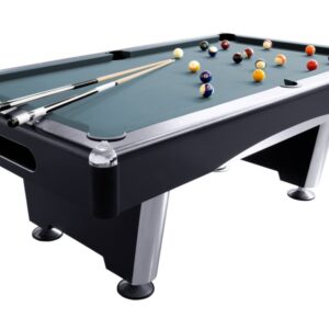 Billardtisch, Pool, Triumph Plus, schwarz, 8 ft., Simonis 860 puderblau