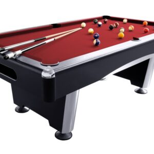 Billardtisch, Pool, Triumph Plus, schwarz, 7 ft., Simonis 860 rot