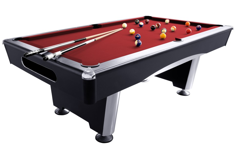 Billardtisch, Pool, Triumph Plus, schwarz, 7 ft., Simonis 860 rot