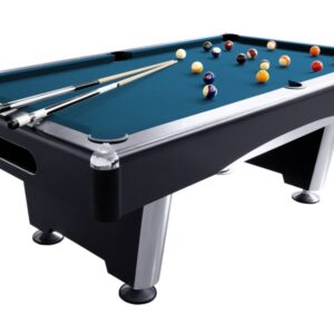Billardtisch, Pool, Triumph, 8 ft. (Fuß), schwarz, Ausstellungsstück, Clubtuch royalblau