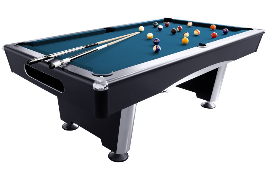 Billardtisch, Pool, Triumph Plus, schwarz, 8 ft., Simonis 860 royalblau