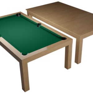 Billardtisch / Esstisch, Pool, Diner, eiche, 6 ft., Clubtuch gelbgrün