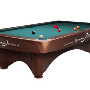 Billardtisch "Dynamic III", 9', braun, Pool, gebraucht, Simonis 760 blaugrün