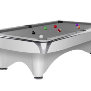 Billardtisch, Pool, Dynamic III, glänzend-weiß, 8 ft., Simonis 760 grau