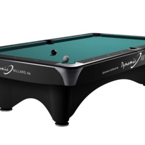 Billardtisch "Dynamic III", 9', matt schwarz, Pool, gebraucht, Simonis 760 blaugrün
