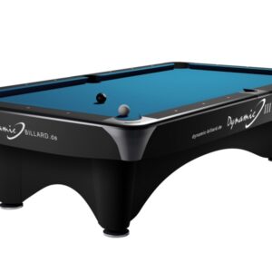 Billardtisch "Dynamic III", 9', matt schwarz, Pool, gebraucht, Simonis 760 elektrikblau