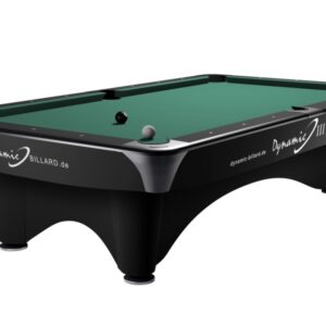 Billardtisch "Dynamic III", 9', matt schwarz, Pool, gebraucht, Simonis 760 gelbgrün