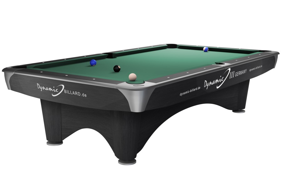 Billardtisch, Pool, Dynamic III, 9 ft. (Fuß), grau, gebraucht, Simonis 860 gelbgrün