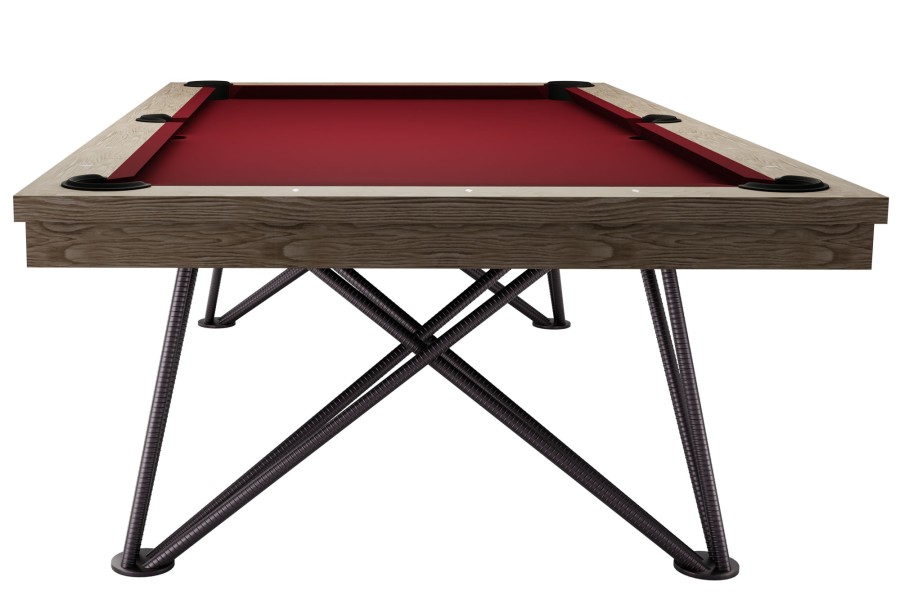 Billardtisch, Pool, Rasson Dauphine, gebeizte Eiche, 7 ft., Simonis 760 rot – Bild 3