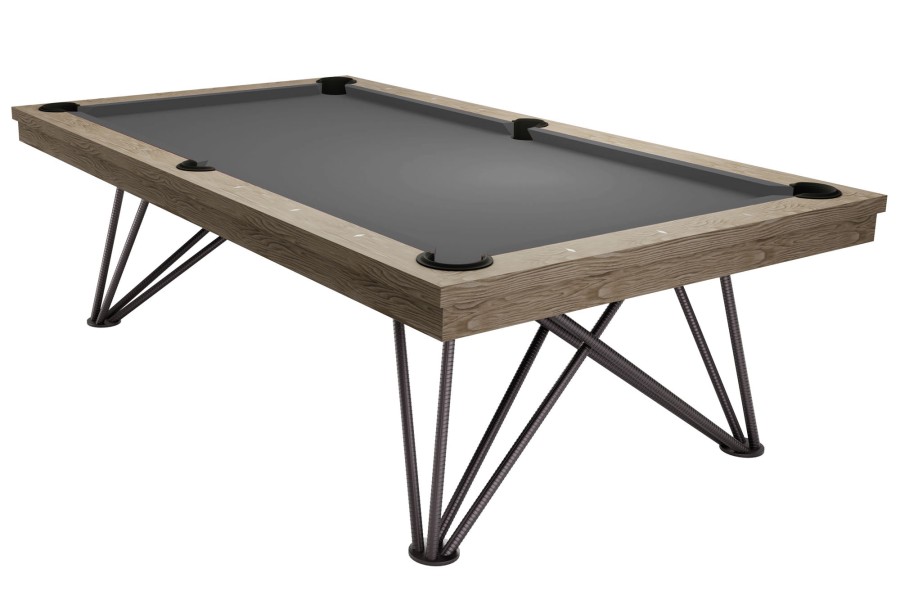 Billardtisch, Pool, Rasson Dauphine, gebeizte Eiche, 7 ft., Simonis 760 grau – Bild 2