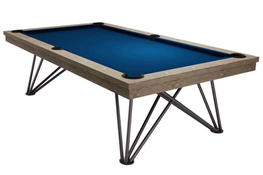 Billardtisch, Pool, Rasson Dauphine, gebeizte Eiche, 7 ft., Simonis 860 royalblau – Bild 2