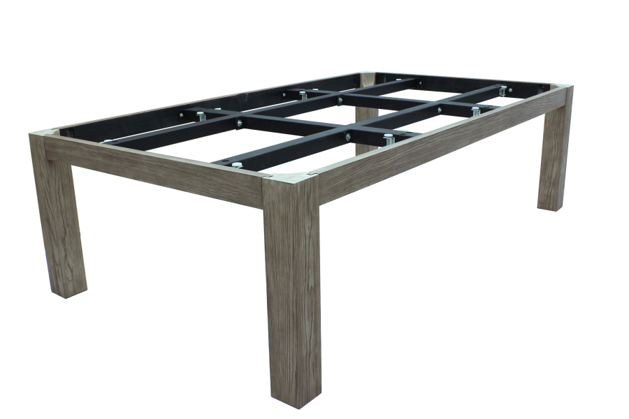 Billardtisch / Esstisch, Pool, Rasson Penelope II, inkl. Abdeckplatte, gebeiztes Holz, 7 ft., Simonis 760 grau – Bild 3