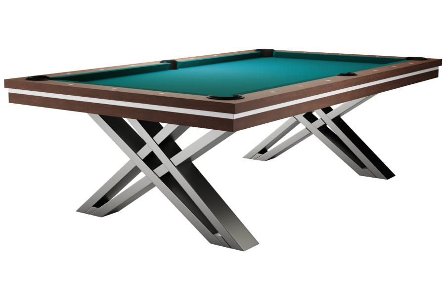 Billardtisch, Pool, Rasson Pierce, 8 ft. (Fuß), walnuss, Simonis 760 blaugrün