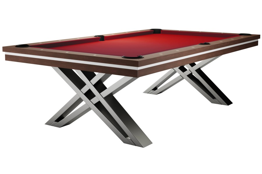 Billardtisch, Pool, Rasson Pierce, 8 ft. (Fuß), walnuss, Simonis 760 rot