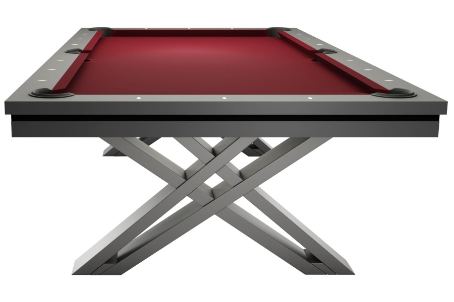Billardtisch, Pool, Rasson Pierce, 8 ft. (Fuß), dunkelgrau, Simonis 760 rot – Bild 2