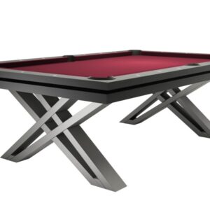 Billardtisch, Pool, Rasson Pierce, 8 ft. (Fuß), dunkelgrau, Clubtuch burgund