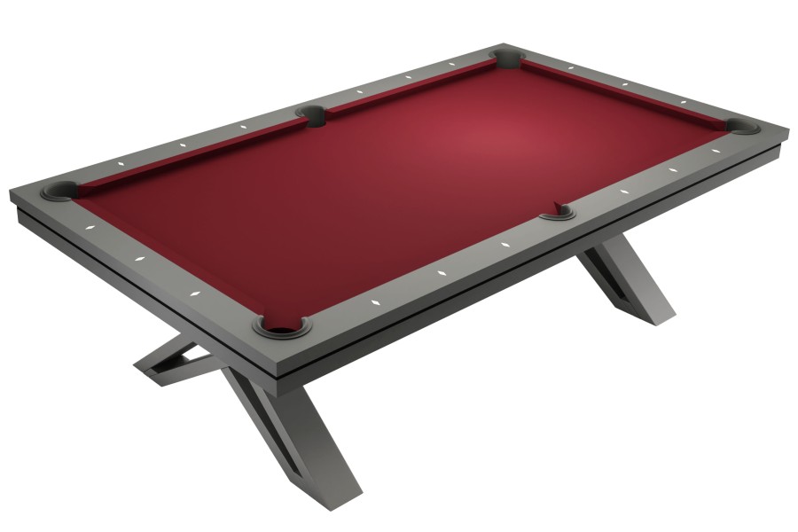 Billardtisch, Pool, Rasson Pierce, 8 ft. (Fuß), dunkelgrau, Simonis 760 rot – Bild 4