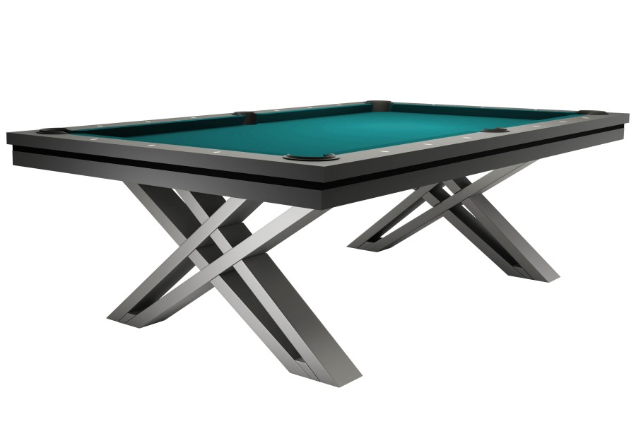 Billardtisch, Pool, Rasson Pierce, 8 ft. (Fuß), dunkelgrau, Simonis 860 blaugrün