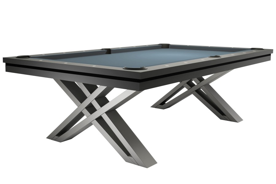 Billardtisch, Pool, Rasson Pierce, 8 ft. (Fuß), dunkelgrau, Simonis 760 puderblau