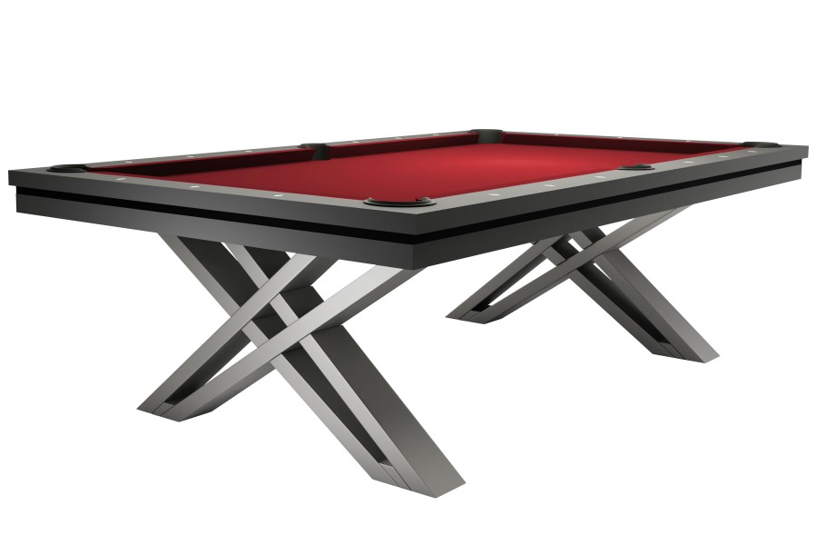 Billardtisch, Pool, Rasson Pierce, 8 ft. (Fuß), dunkelgrau, Simonis 760 rot