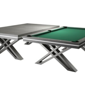 Billardtisch / Esstisch, Pool, Rasson Pierce, 8 ft. (Fuß), hellgrau, Clubtuch gelbgrün