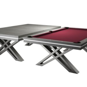 Billardtisch / Esstisch, Pool, Rasson Pierce, 8 ft. (Fuß), hellgrau, Simonis 760 burgund