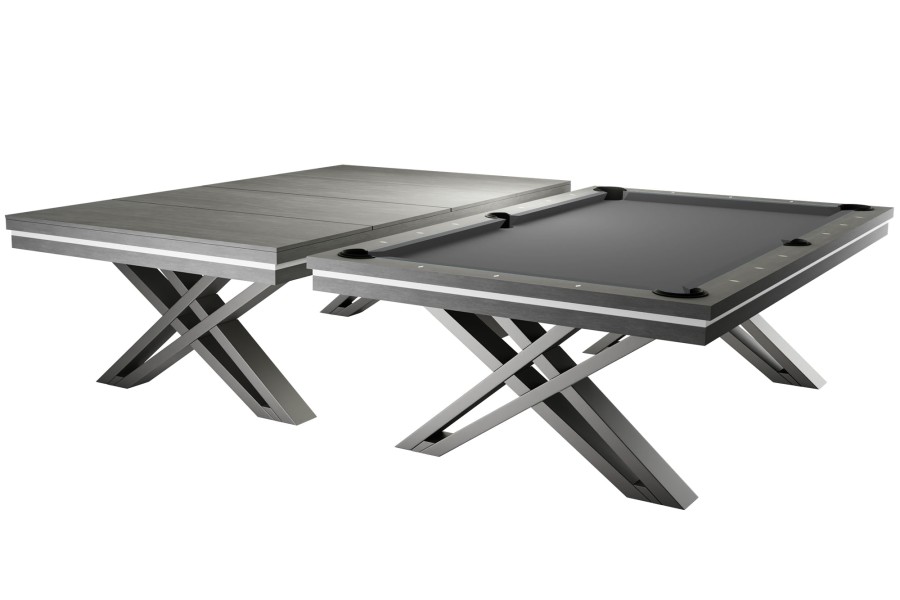 Billardtisch / Esstisch, Pool, Rasson Pierce, 8 ft. (Fuß), hellgrau, Clubtuch grau