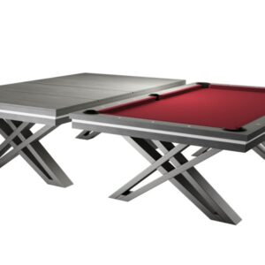 Billardtisch / Esstisch, Pool, Rasson Pierce, 8 ft. (Fuß), hellgrau, Simonis 760 rot