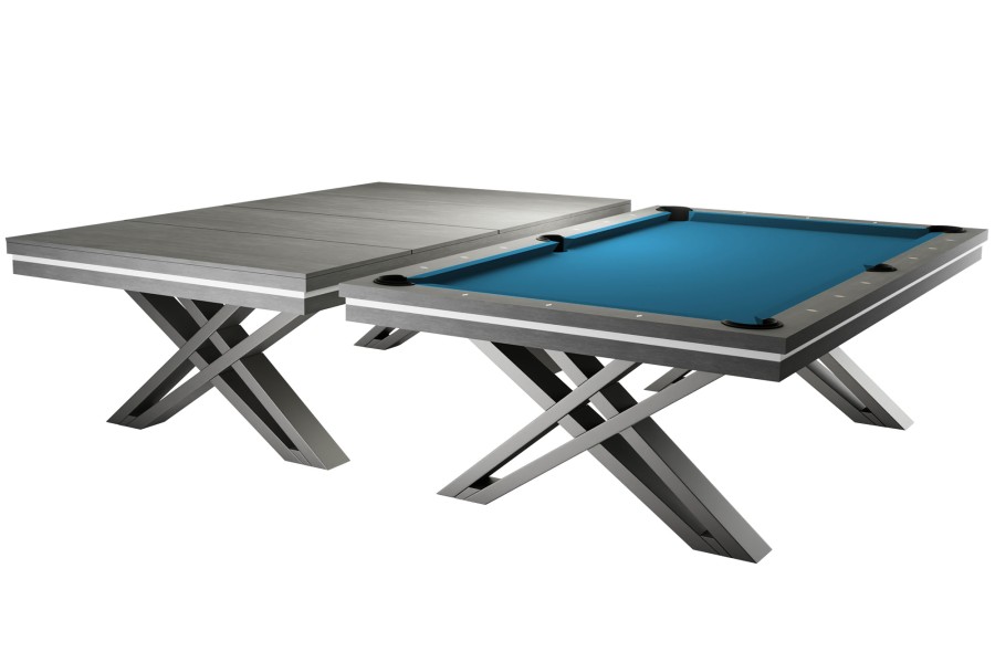 Billardtisch / Esstisch, Pool, Rasson Pierce, 8 ft. (Fuß), hellgrau, Simonis 760 turnierblau