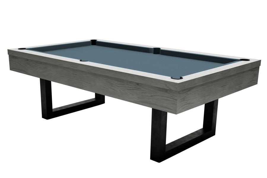 Billardtisch, Pool, Upcon, 8 ft. (Fuß), graue Eiche, 8 ft., Simonis 760 puderblau