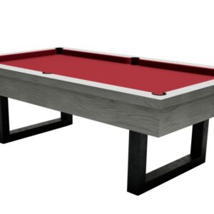 Billardtisch, Pool, Upcon, 8 ft. (Fuß), graue Eiche, 8 ft., Simonis 760 rot