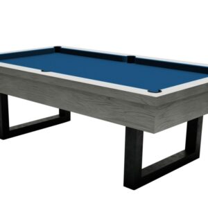 Billardtisch, Pool, Upcon, 8 ft. (Fuß), graue Eiche, 8 ft., Simonis 860 royalblau