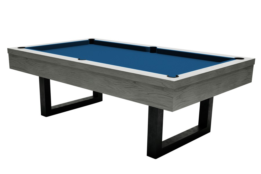 Billardtisch, Pool, Upcon, 8 ft. (Fuß), graue Eiche, 8 ft., Simonis 860 royalblau