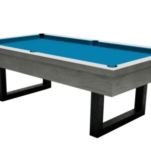 Billardtisch, Pool, Upcon, 8 ft. (Fuß), graue Eiche, 8 ft., Simonis 760 turnierblau