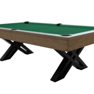 Billardtisch, Pool, X-Con, 8 ft. (Fuß), graue Eiche, Simonis 760 gelbgrün