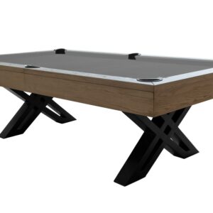 Billardtisch, Pool, X-Con, 8 ft. (Fuß), graue Eiche, Clubtuch grau
