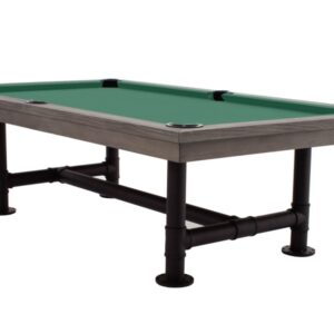 Billardtisch, Pool, Rasson Bedford, grau gebeizt, 8 ft., Clubtuch gelbgrün
