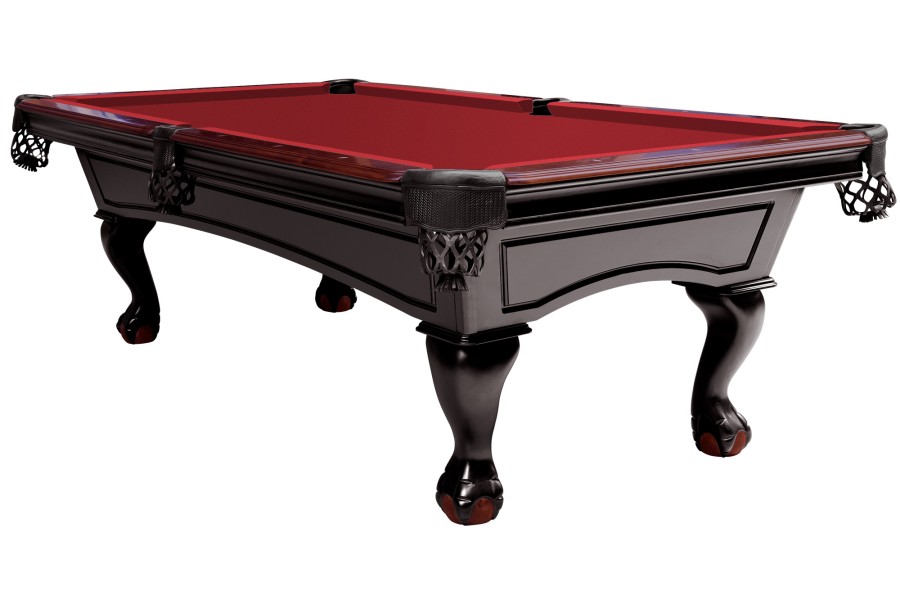 Billardtisch, Pool, Dover, 8 ft. (Fuß), schwarz, Simonis 860 rot