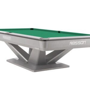 Billardtisch, Pool, Rasson Victory III, silber, CLUB Taschenmaß, 9 ft., Simonis 860 gelbgrün