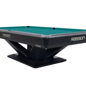 Billardtisch, Pool, Rasson Victory III, schwarz, CLUB Taschenmaß, 8 ft., Simonis 860 blaugrün