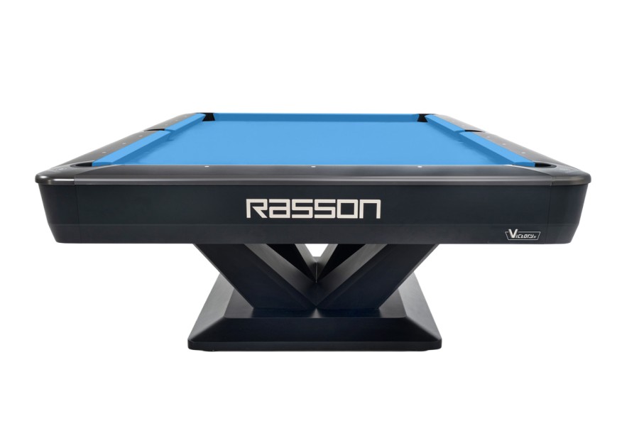 Billardtisch, Pool, Rasson Victory III, schwarz, CLUB Taschenmaß, 9 ft., Simonis 760 grau – Bild 3