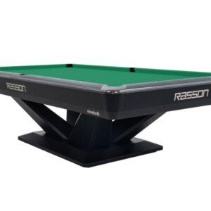 Billardtisch, Pool, Rasson Victory III, schwarz, CLUB Taschenmaß, 8 ft., Simonis 760 gelbgrün