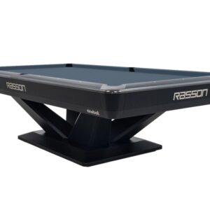 Billardtisch, Pool, Rasson Victory III, schwarz, CLUB Taschenmaß, 8 ft., Simonis 860 shark grey