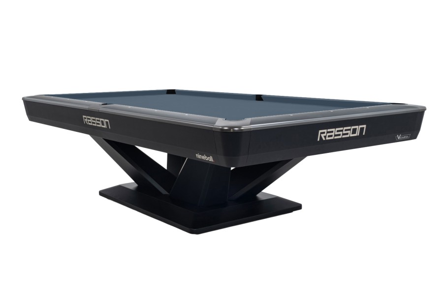 Billardtisch, Pool, Rasson Victory III, schwarz, CLUB Taschenmaß, 8 ft., Simonis 860 shark grey