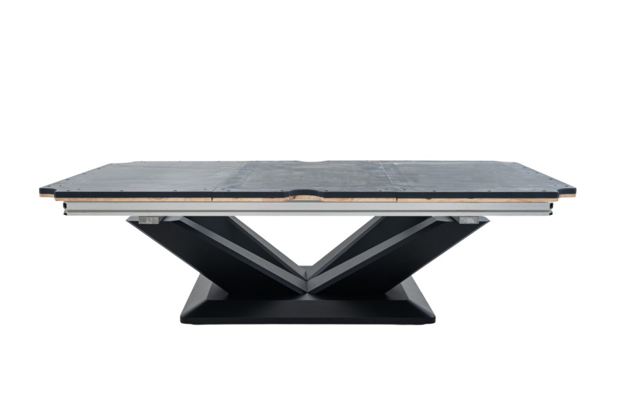 Billardtisch, Pool, Rasson Victory III, schwarz, CLUB Taschenmaß, 9 ft., Simonis 760 grau – Bild 4