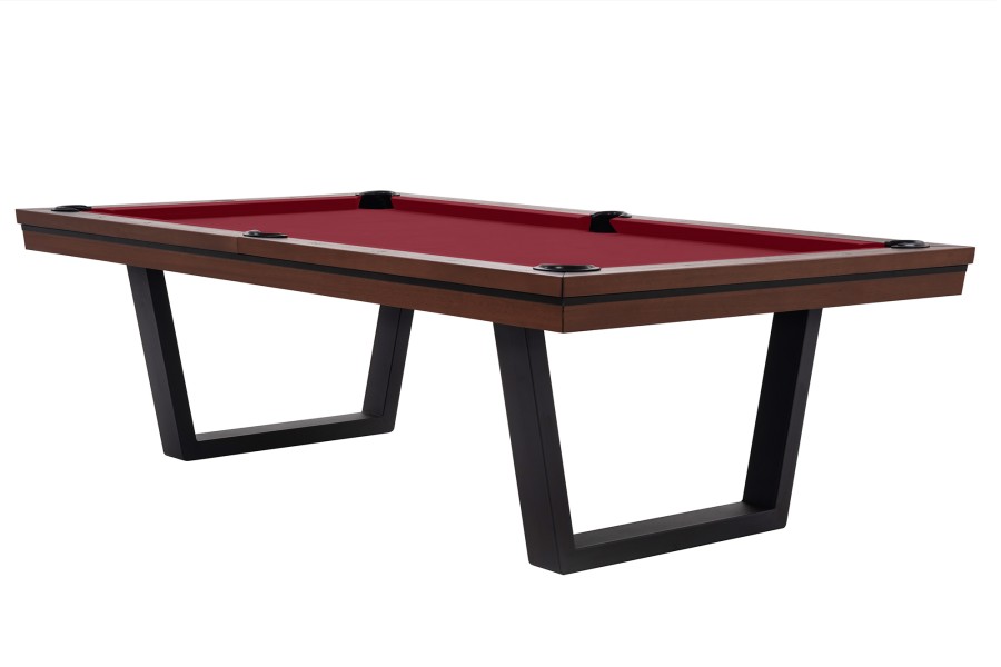 Billardtisch, Pool, Rasson Madrid, walnuss, 8 ft., Clubtuch burgund