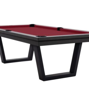 Billardtisch / Esstisch, Pool, Rasson Madrid, grau, 8 ft., Simonis 760 burgund